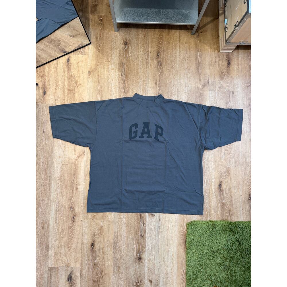 Yeezy Gap Engineered by Balenciaga Dove 3/4 Sleeve Tee Black Tonal GAP Logo
